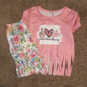 Toddler girls boutique outfit. Size 4T. NWOT because it was tried on.